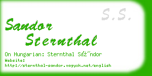 sandor sternthal business card